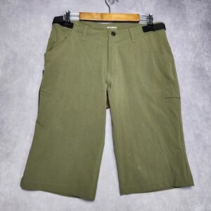 Giro Mens Size 32 Mountain Bike Shorts Green Nylon Spandex Stretch Cycling
